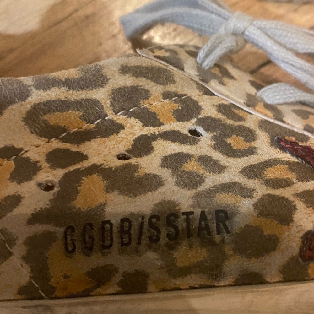 Golden goose superstar leopard print sneakers. Glittered star. Size 38 - Picture 7 of 13